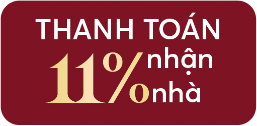 Thanh toán 11% nhận nhà